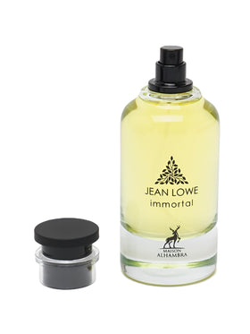 Maison Alhambra Jean Lowe Immortel lifestyle scene on dresser conveying refined, everyday confidence