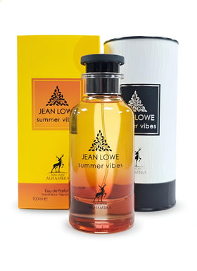 Maison Alhambra label close-up highlighting Jean Lowe name and 100ml size benefit