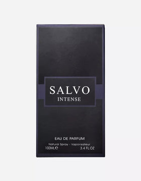 Maison Alhambra Salvo Intense label close-up highlighting ingredients and premium design benefit