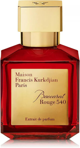 Maison Francis Kurkdjian side profile highlighting bottle contours and luxe finish