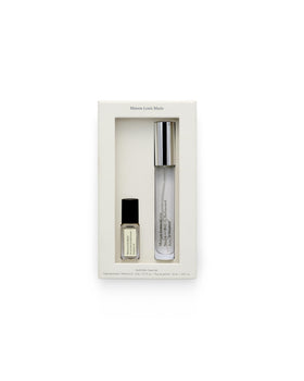 Maison Louis Marie front view of both mini bottles showing compact travel convenience
