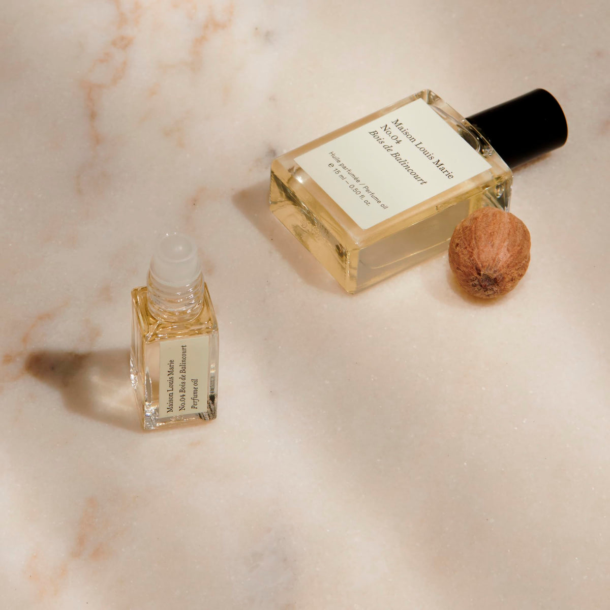 Maison Louis Marie ingredient label close-up demonstrating clean, vegan benefit