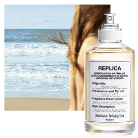 Maison Margiela close-up of bottle label and textured glass highlighting elegant detail