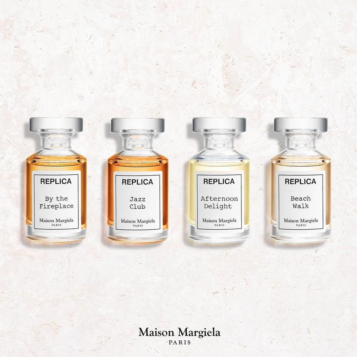 Maison Margiela Beach Walk vial close-up highlighting texture and nozzle for easy sampling