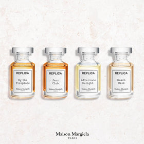 Maison Margiela Beach Walk vial close-up highlighting texture and nozzle for easy sampling