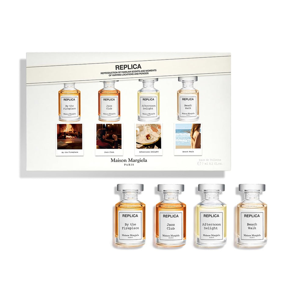 Maison Margiela discovery set front packaging showing minimalist bottles and brand identity, great for gifting
