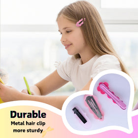 MAITIANISK clip placed in girl's hair demonstrating secure, gentle hold