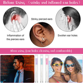 Maitys cotton tip closeup showing soft fibers for gentle piercing care