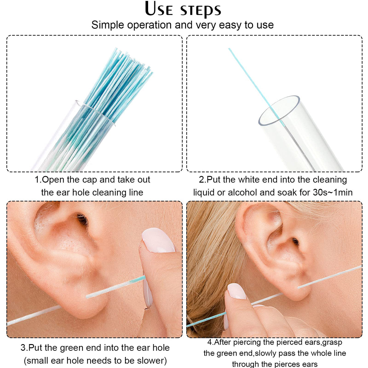 Maitys in use on ear demonstrating safe, controlled cleaning technique