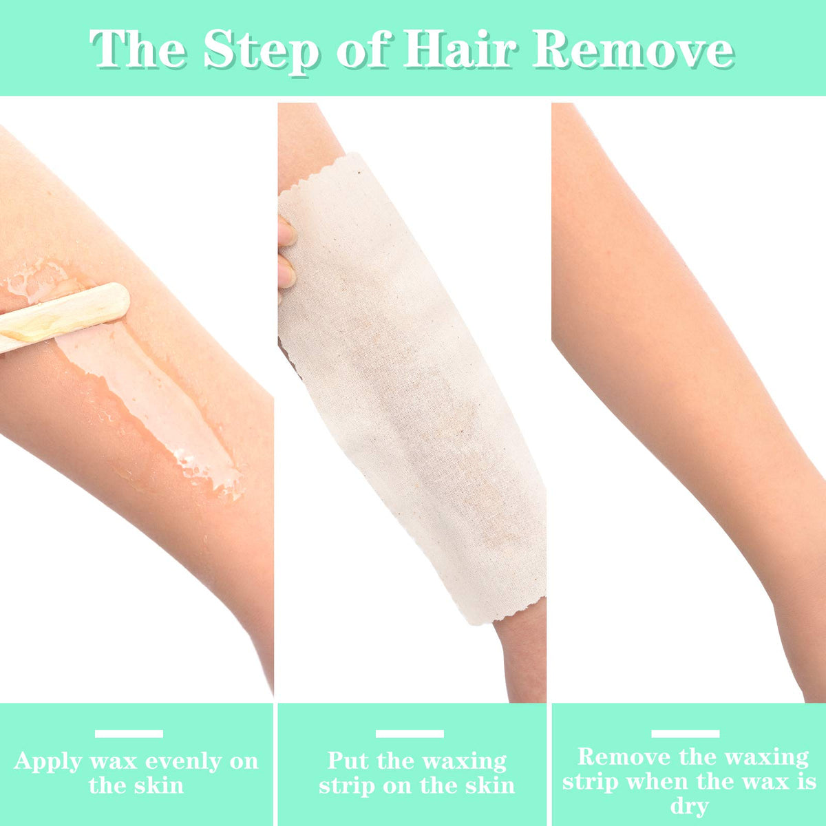Maitys leg waxing demonstration showing large area coverage