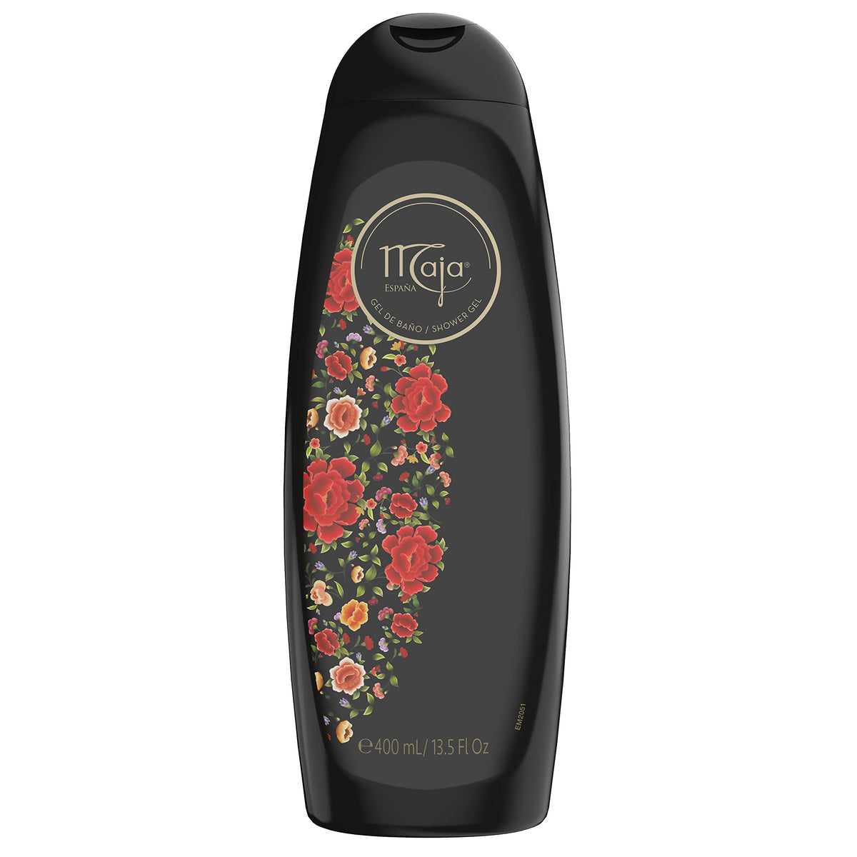 Maja bottle front view showing label and size, highlights a gentle hydrating wash