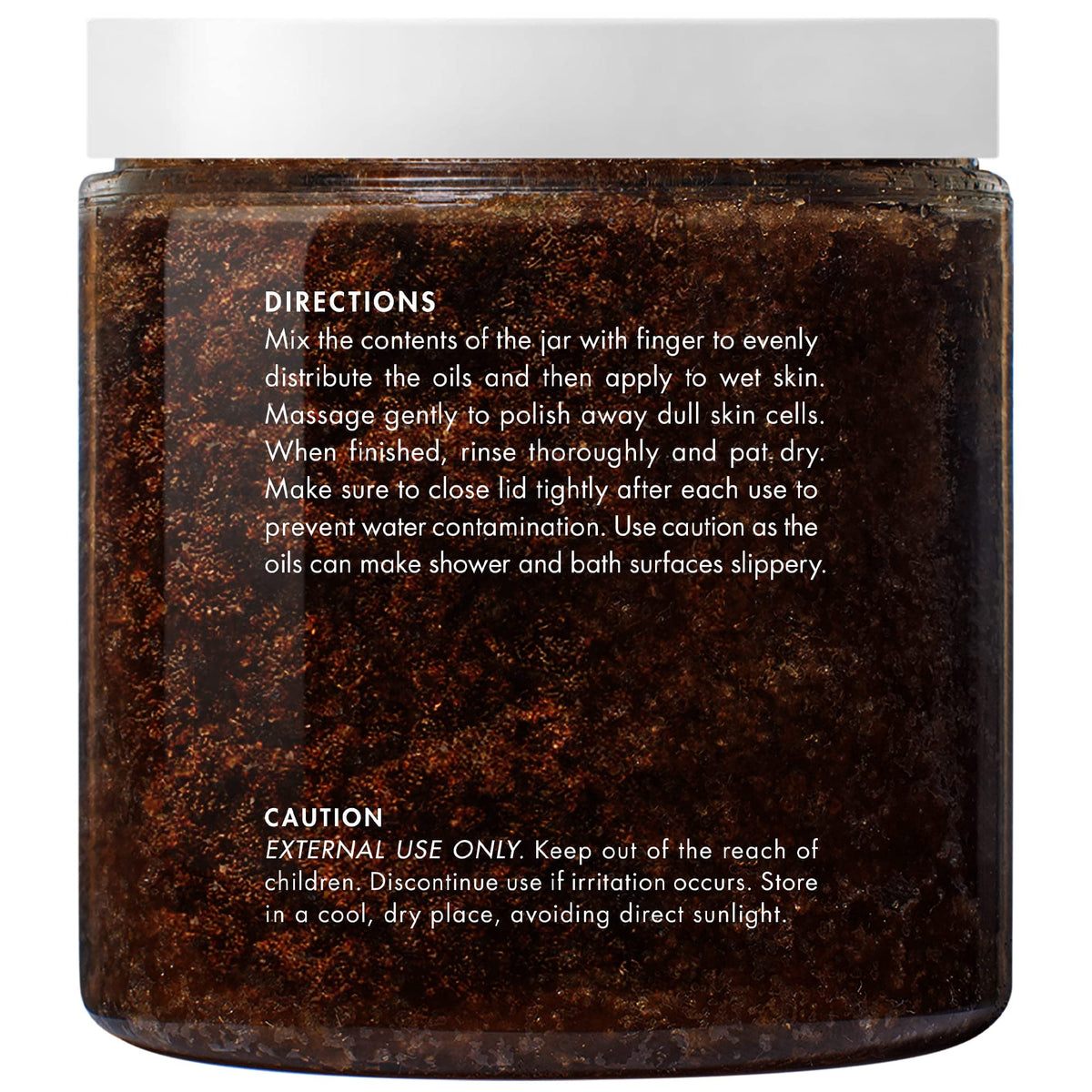 Majestic Pure open jar close-up of scrub texture showing exfoliating granules
