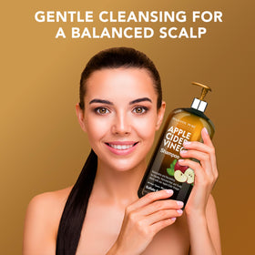 Majestic Pure bottle label detail highlighting natural, sulfate-free formula