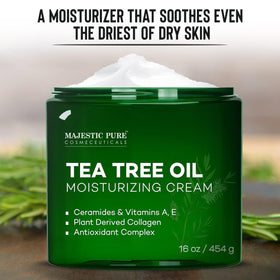 Majestic Pure cream used on feet to demonstrate deep hydration for dry heels