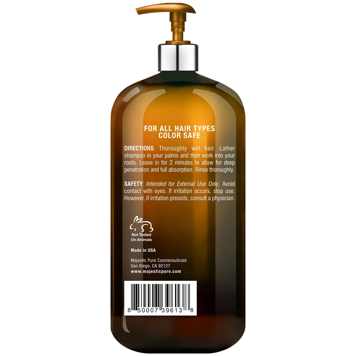 Majestic Pure hair before and after image showing improved shine and manageability
