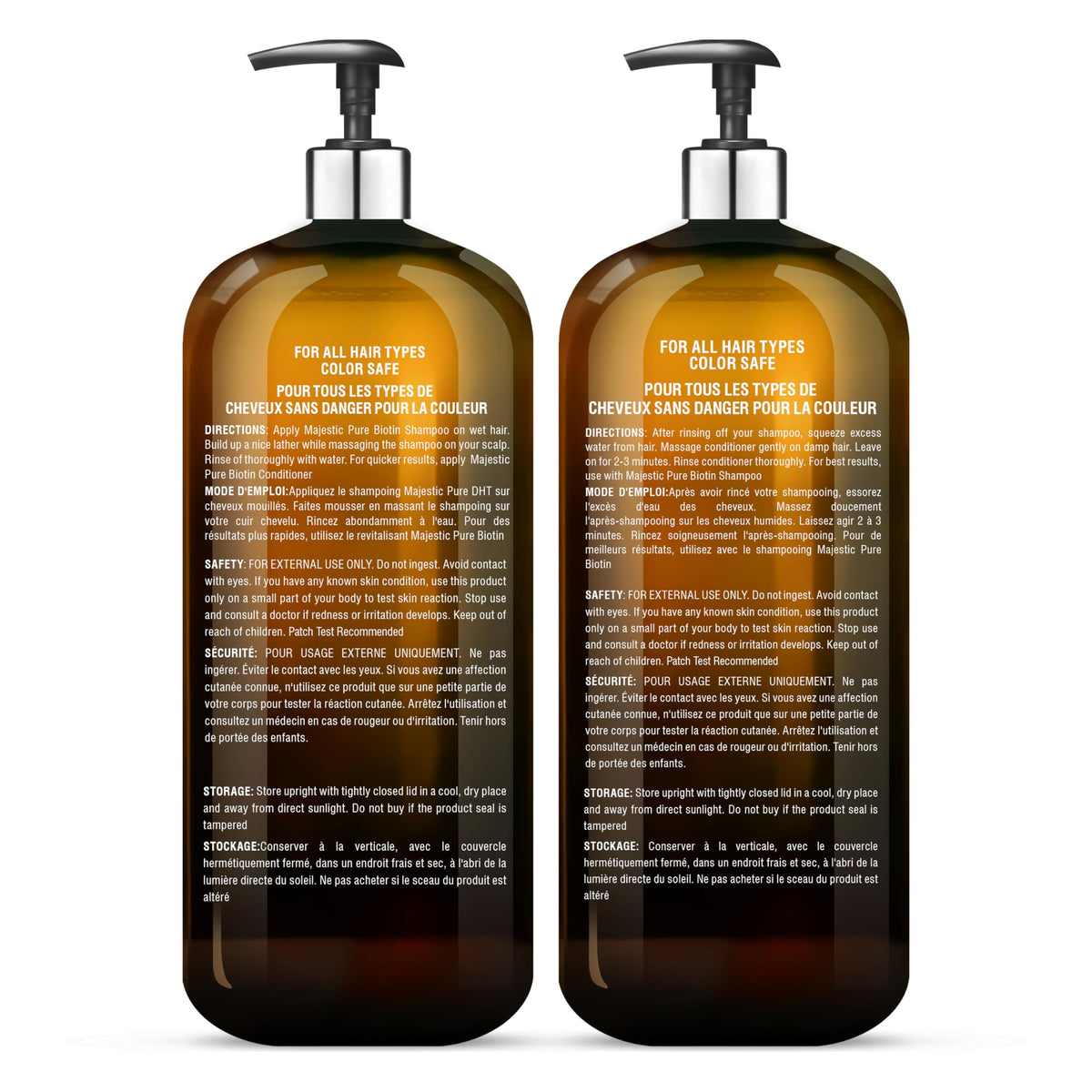 Majestic Pure ingredients flatlay with biotin, rosemary and castor oil benefits