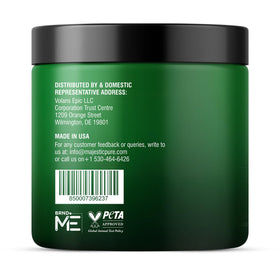 Majestic Pure ingredients label closeup, depicts ceramides and vitamin content