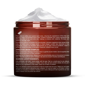 Majestic Pure jar opened top view revealing creamy argan oil moisturizer