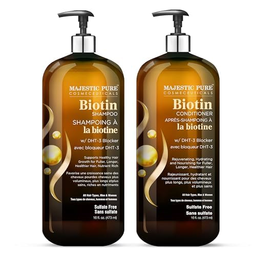 Majestic Pure label closeup highlighting key ingredients and sulfate-free claim