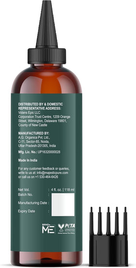 Majestic Pure label close-up showing Non-GMO Verified and ingredient highlights