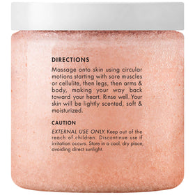 Majestic Pure close-up of coarse Himalayan pink salt texture for exfoliation