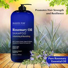 Majestic Pure shampoo texture close-up showing creamy formula and conditioning oils