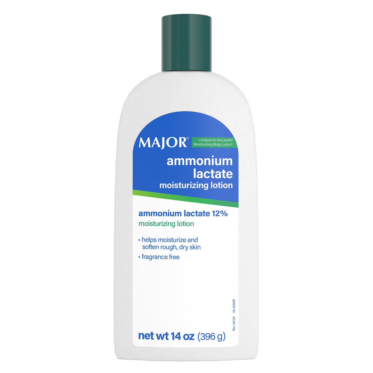 MAJOR front packaging showing 12% ammonium lactate for smoother skin