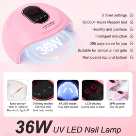 Major Dijit nail lamp curing nails demonstrating faster, protected drying