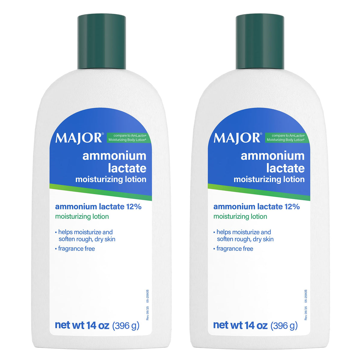 MAJOR front packaging 14oz pump bottle showing label and two-pack value