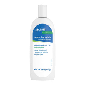 MAJOR front packaging showing 8 oz bottle and clear labeling benefit moisturizing