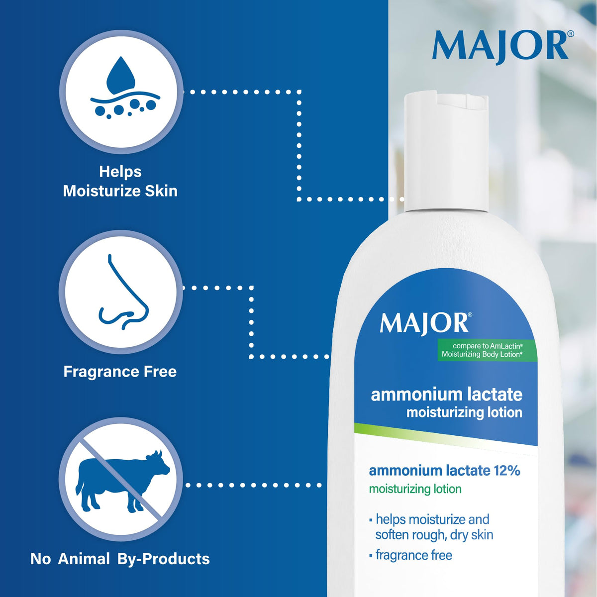 MAJOR ingredients label close view showing lactic acid 12% and pH info benefit clarity