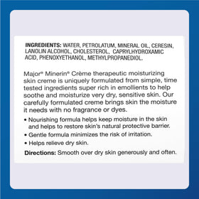 MAJOR label close-up highlighting formula details and gentle benefit
