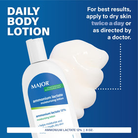 MAJOR lotion texture on hand highlighting smooth spreadability and hydration benefit