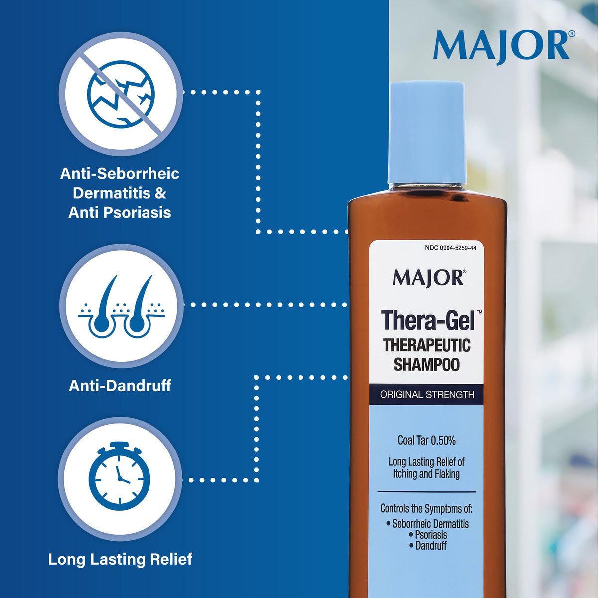 MAJOR Thera-Gel being poured onto hand showing controlled application benefit