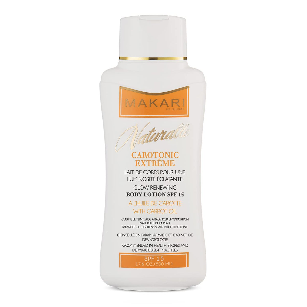 MAKARI front bottle view showing full-size packaging and clear product branding