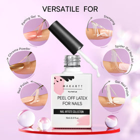 Makartt applied around cuticle area protecting skin during polish application