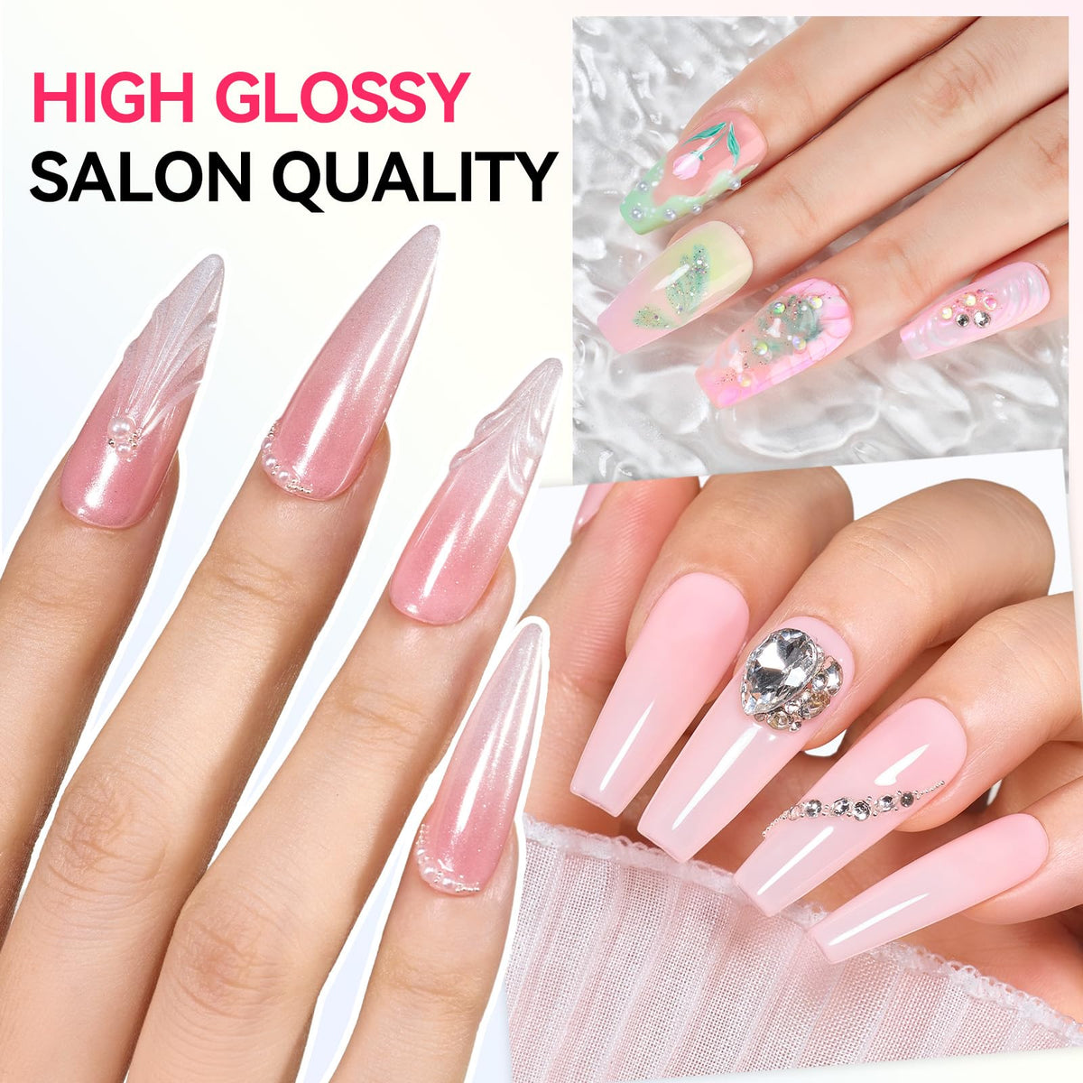Makartt on artificial nails showing compatibility with acrylic and tips benefit