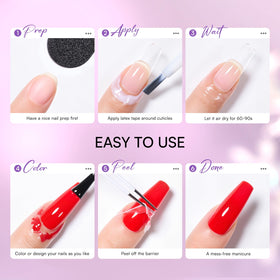 Makartt before and after manicure comparison showing reduced cleanup