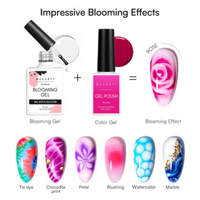 Makartt blooming gel bottle top label clear cap and brand details
