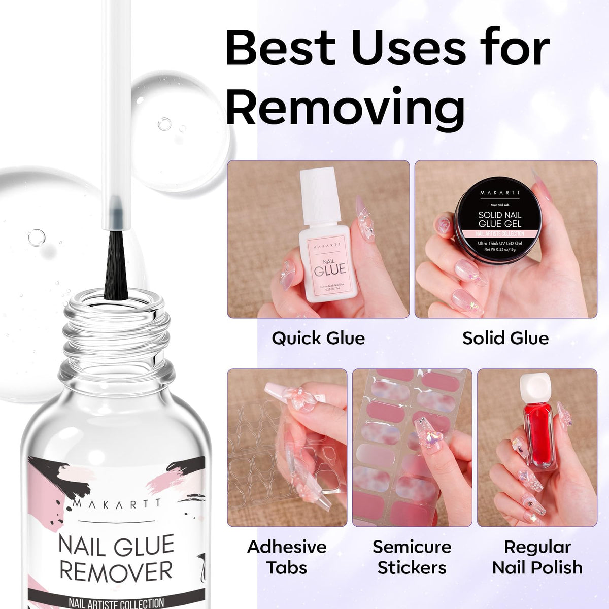 Makartt brush-top closeup illustrating precise application and controlled glue release