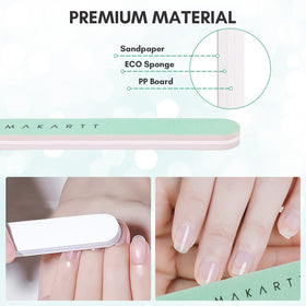 Makartt buffer polishing a natural nail showing fast at-home manicure results