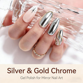 Makartt brush detail showing smooth metallic gel application for precise lines