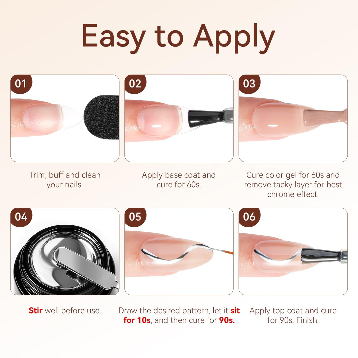Makartt close-up of cured nail showing glossy mirror finish and durability
