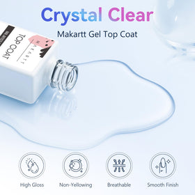 Makartt clear gel texture droplet highlighting glossy viscosity for mirror-like shine