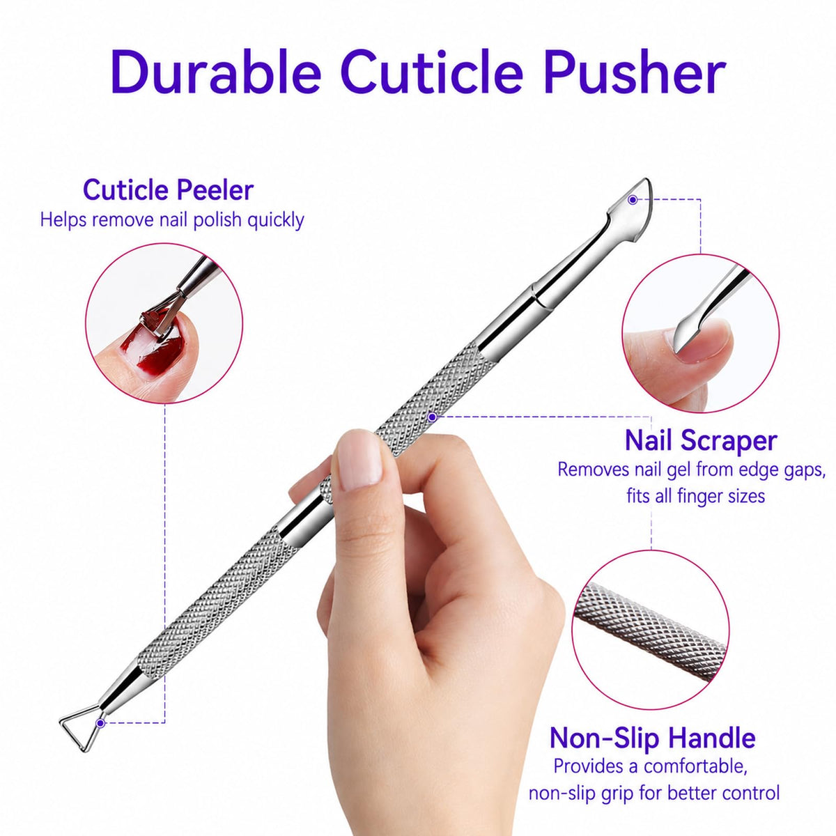 Makartt clip holding acetone-soaked cotton on a fingernail for clean removal