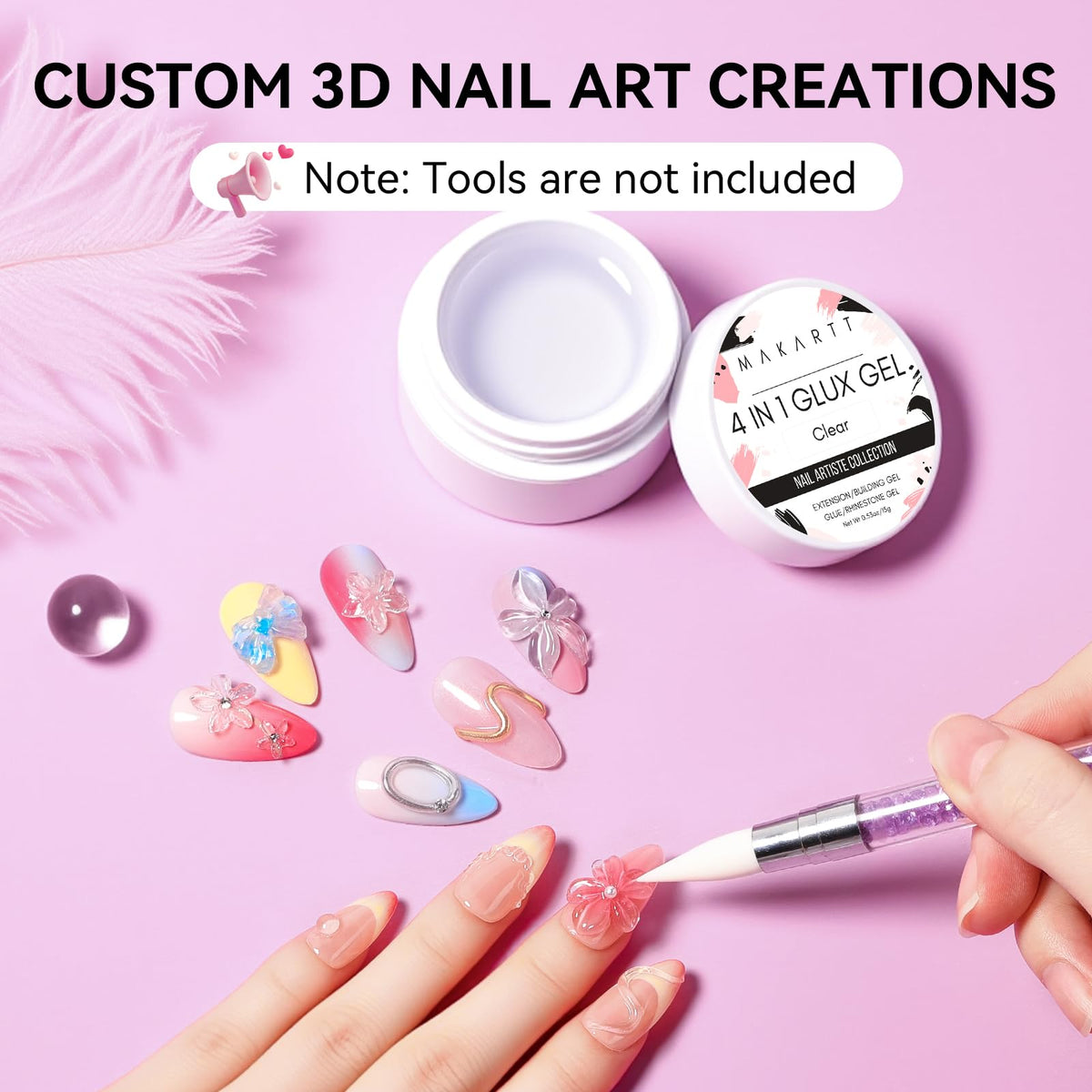 Makartt gel close-up texture highlights solid consistency for precise sculpting