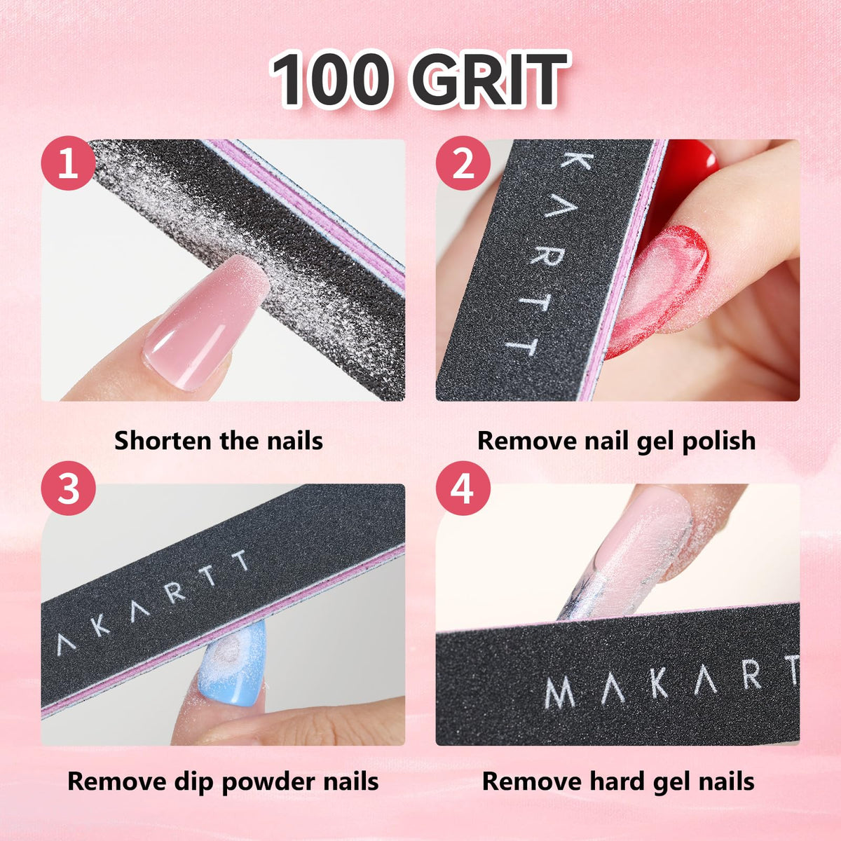 Makartt 100 grit close-up providing fast material removal and precise shaping
