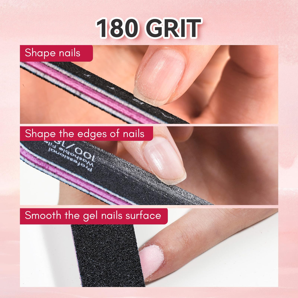 Makartt 180 grit close-up delivering smooth finishing and polished edges