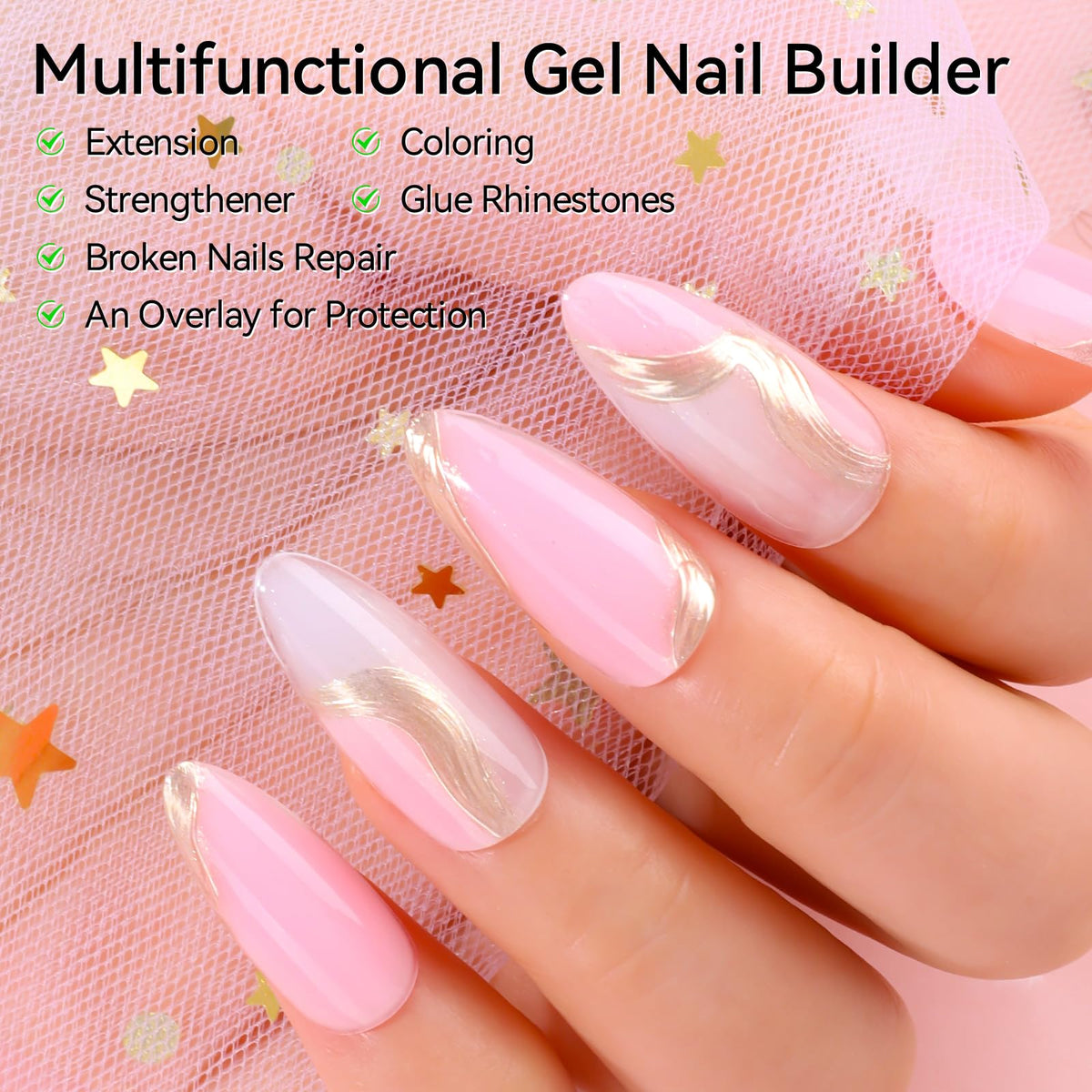 Makartt close-up gel texture highlighting thick, sculptable consistency for clean shaping