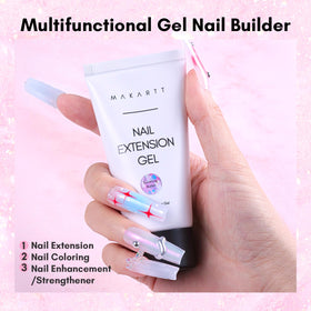 Makartt closeup consistency highlighting thick gel that holds shape for strong nails